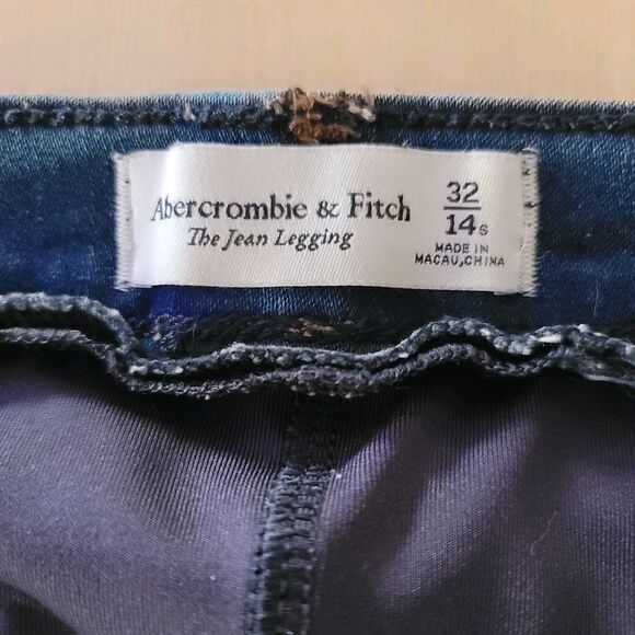 Abercrombie & Fitch 'The Jean Legging' Over Belly Maternity Jeans 32/14S Stretch - Picture 9 of 9